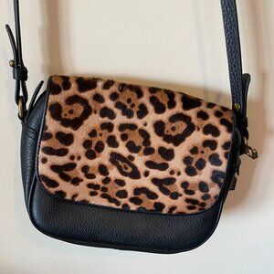 J. Crew Leopard Flap Bag